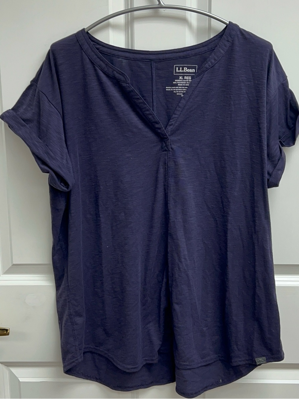 L.L.Bean Women's Purple Streamside Tee Size XL